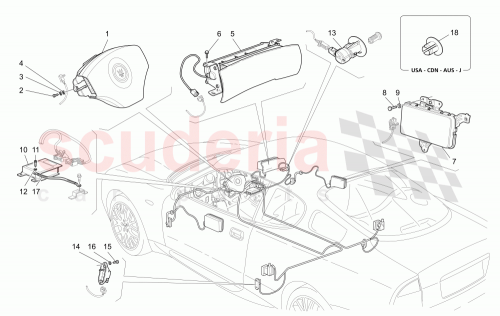 Part Diagram for Maserati 68288042