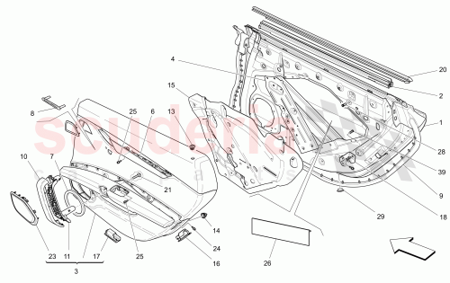Part Diagram for Maserati 670020041