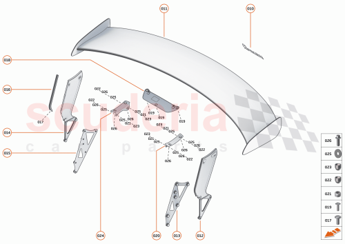 Part Diagram for McLaren 31AA100CP
