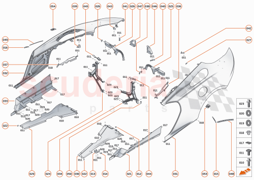 Part Diagram for McLaren 00RB166