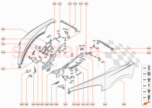 Part Diagram for McLaren 00RA565