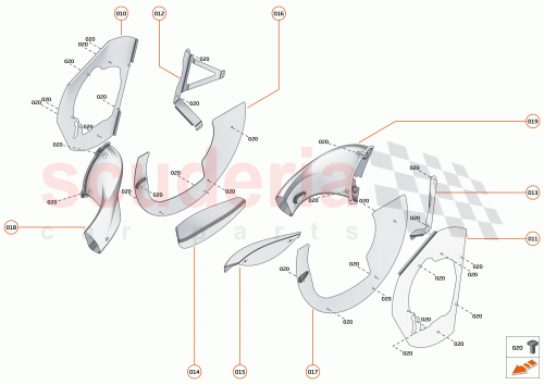 Part Diagram for McLaren 15CA103RP