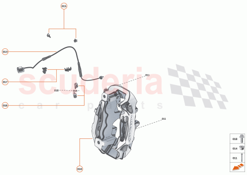 Part Diagram for McLaren 26CA115SP