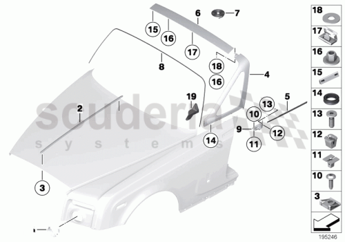 Part Diagram for Rolls Royce 54 34 7129643