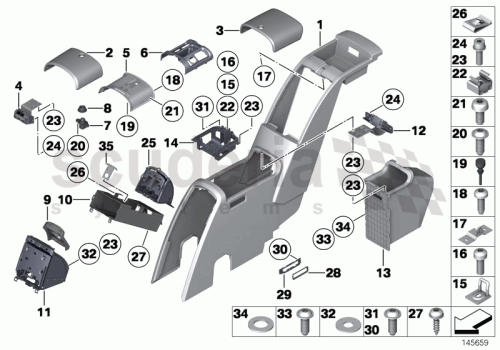 Part Diagram for Rolls Royce 51 16 6966719