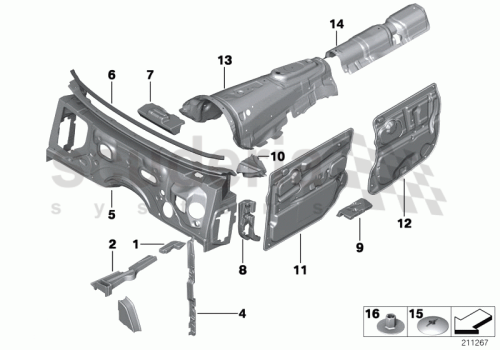 Part Diagram for Rolls Royce 51 43 9167253