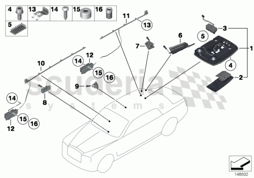 Part Diagram for Rolls Royce 61 31 0142265