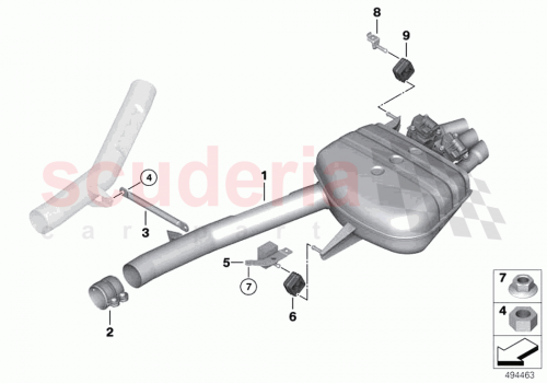 Part Diagram for Rolls Royce 18307636255