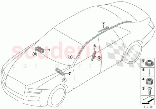Part Diagram for Rolls Royce 72127494765
