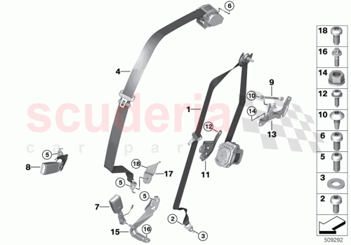 Part Diagram for Rolls Royce 72117950833