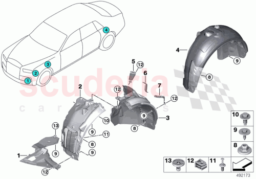 Part Diagram for Rolls Royce 51757409818