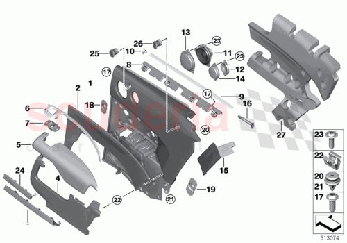 Part Diagram for Rolls Royce 51437370173