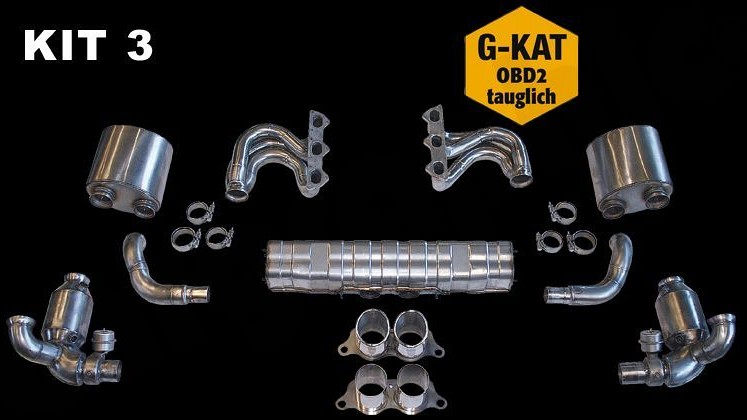 Photo of Cargraphic Sport Exhaust System Kit 3 GT3 for the Porsche 997 (Mk II) GT3 - Image 1