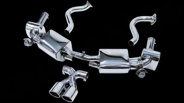 Photo of Cargraphic Sport Rear Silencer Set for the Porsche 981 Cayman GT4/Boxster Spyder - Image 3