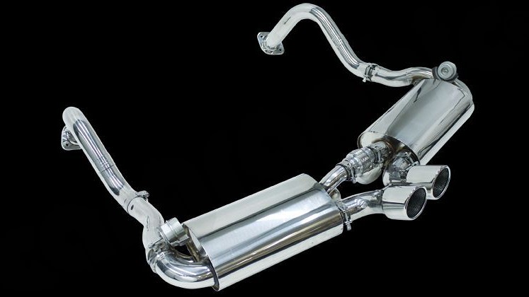 Photo of Cargraphic Sport Rear Silencer Set for the Porsche 981 Cayman GT4/Boxster Spyder - Image 2