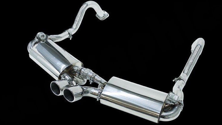 Photo of Cargraphic Sport Rear Silencer Set for the Porsche 981 Cayman GT4/Boxster Spyder - Image 3