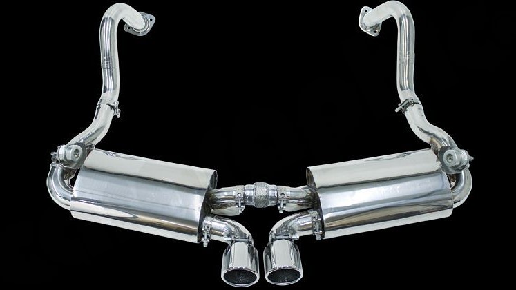 Photo of Cargraphic Sport Rear Silencer Set for the Porsche 981 Cayman GT4/Boxster Spyder - Image 1