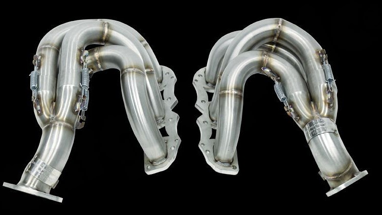 Photo of Cargraphic Longtube Manifolds without Catalytic Converters for the Porsche 981 Cayman GT4/Boxster Spyder - Image 1