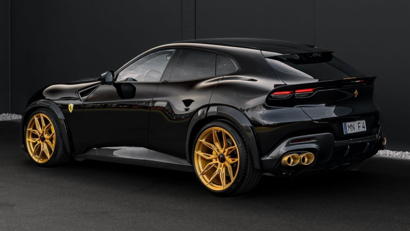 Photo of Novitec Stainless Steel Tailpipes Gold for the Ferrari Purosangue - Image 2