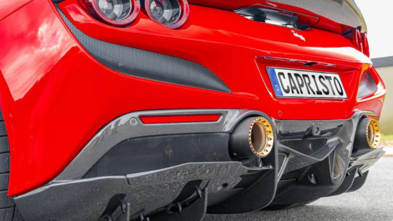 Photo of Capristo Carbon Fibre/Wicrom Tailpipe Set for the Ferrari F8 Tributo/Spider - Image 4