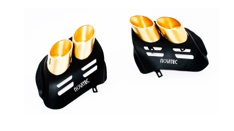 Photo of Novitec Stainless Steel Tailpipes Gold for the Ferrari Purosangue - Image 1
