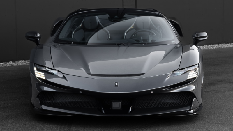 Photo of My Ricambi Carbon Fibre Bonnet/Hood Prancing Horse Badge for the Ferrari SF90 Spider/Stradale - Image 5