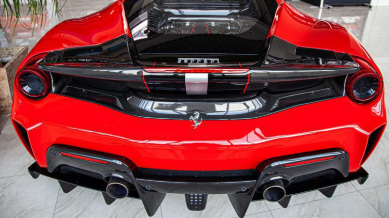 Photo of Capristo Carbon Fibre Rear Bumper with Carbon Spoiler for the Ferrari 488 Pista/Pista Spider - Image 3
