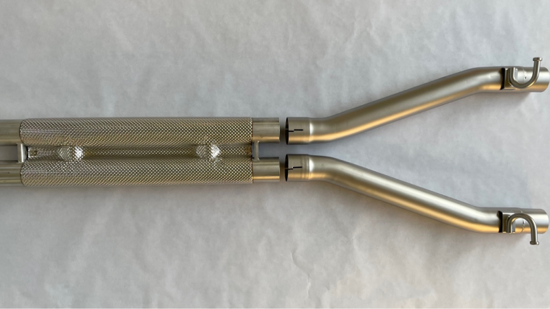 Photo of Fiammenghi Italia Double H Exhaust Pipes for Centre Section for the Ferrari 550/575 Maranello/Superamerica/Barchetta - Image 1