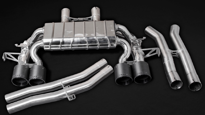 Photo of Capristo Valved Exhaust with Middle Silencer Delete, 200 Cell OPF/GPF Replacement, & Carbon Tips (G80/G82) for the BMW M4 (G82/83) - Image 1
