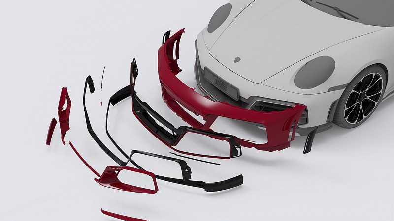 Photo of Techart front apron for the Porsche 992.1 Turbo/Turbo S - Image 3