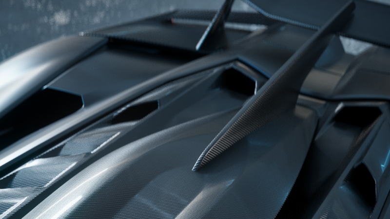 Photo of 1016 Industries Carbon Roof Scoop Fin for the Lamborghini Revuelto - Image 3
