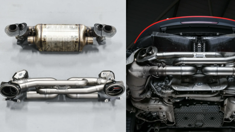 Photo of Akrapovic Slip-On Race Line Titanium Exhaust for the Porsche 992 Carrera/S/4/4S/GTS/Targa - Image 4
