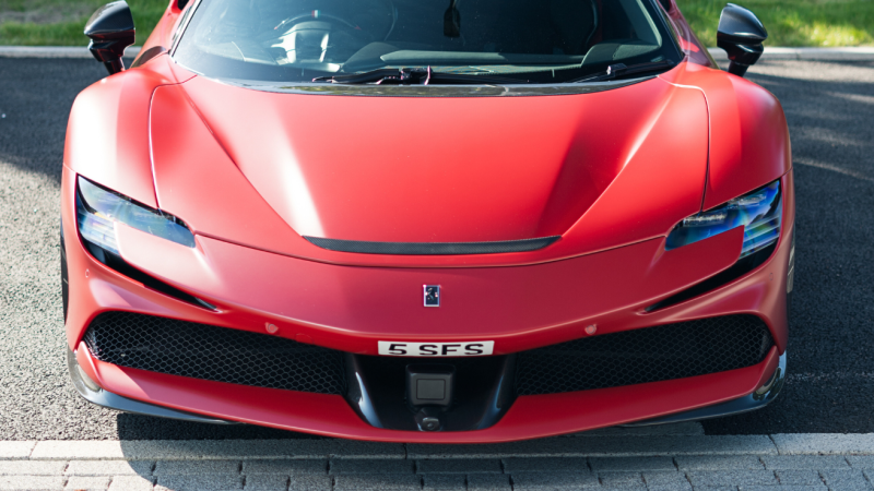 Photo of My Ricambi Carbon Fibre Bonnet/Hood Prancing Horse Badge for the Ferrari SF90 Spider/Stradale - Image 8