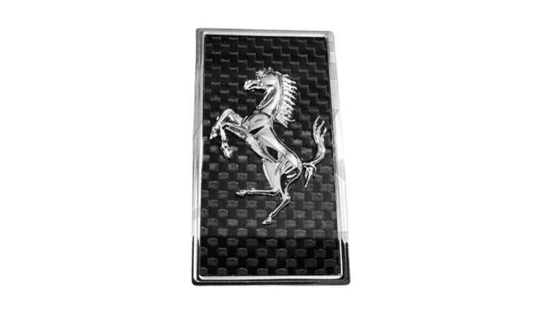 Photo of My Ricambi Carbon Fibre Bonnet/Hood Prancing Horse Badge for the Ferrari SF90 Spider/Stradale - Image 2