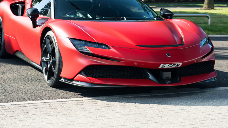 Photo of My Ricambi Carbon Fibre Bonnet/Hood Prancing Horse Badge for the Ferrari SF90 Spider/Stradale - Image 9