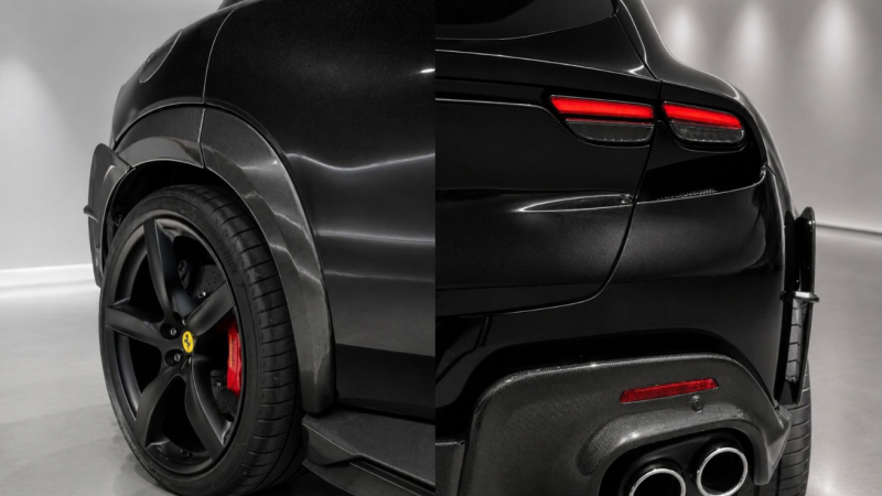 Photo of Capristo Carbon FIbre Side Skirts + Wheel/Fender Arches for the Ferrari Purosangue - Image 1