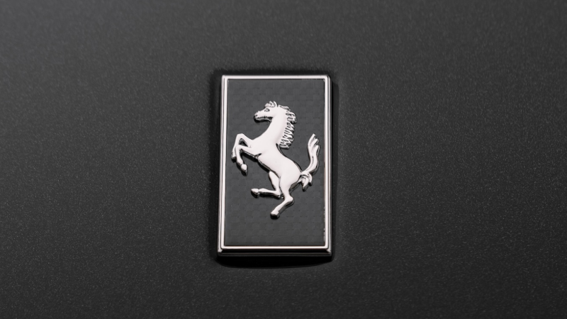 Photo of My Ricambi Carbon Fibre Bonnet/Hood Prancing Horse Badge for the Ferrari SF90 Spider/Stradale - Image 1