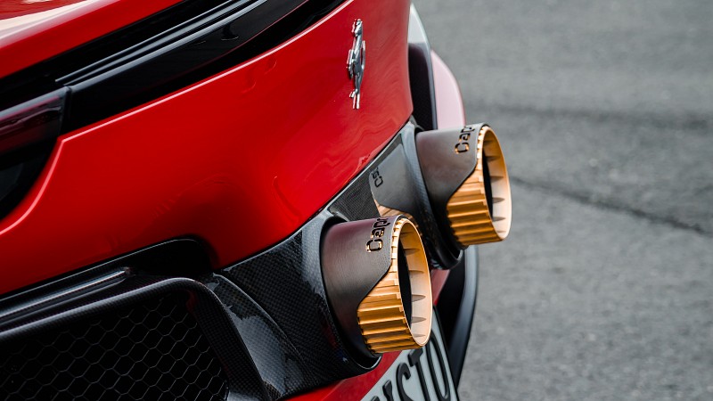 Photo of Capristo Double Exit Aluminium Tailpipes for the Ferrari 296 GTB/GTS - Image 3