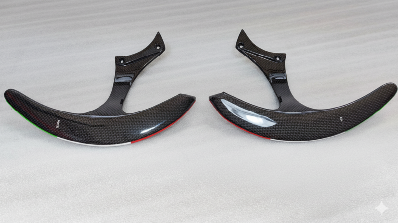 Photo of Novitec Carbon Fibre Extended Tricolore F1 Racing Shift Paddles for the Ferrari Purosangue - Image 1