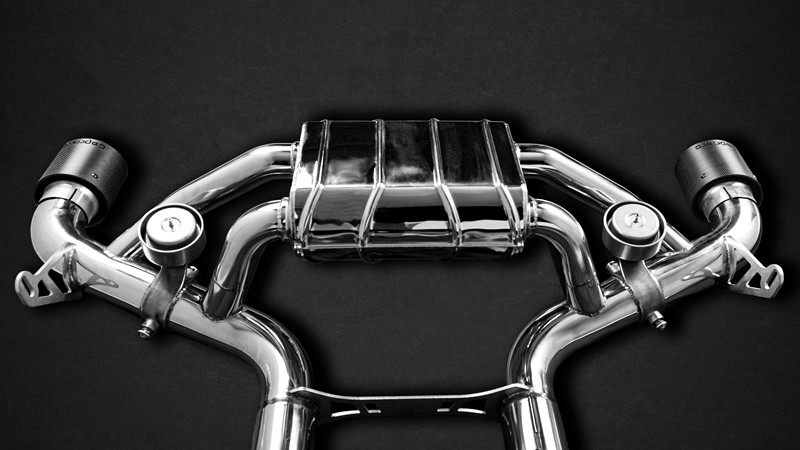 Photo of Capristo Valved Rear Silencer with Carbon Tips for the Toyota Supra (A90) - Image 2