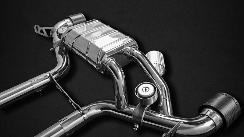 Photo of Capristo Valved Rear Silencer with Carbon Tips for the Toyota Supra (A90) - Image 1