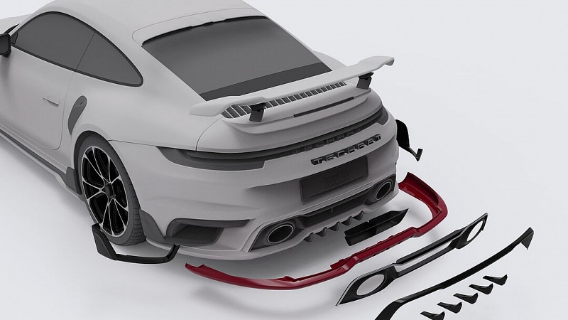 Photo of Techart rear diffuser for the Porsche 992.1 Turbo/Turbo S - Image 3