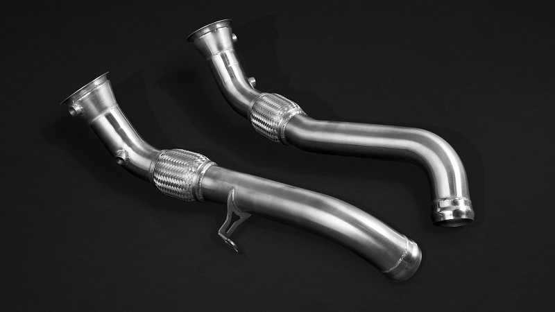 Photo of Capristo Valved rear silencer (X pipe ) with heat protection, remote and carbon tips for the McLaren 675LT Coupe/Spider - Image 3