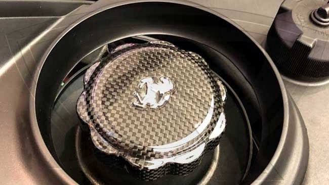 Photo of My Ricambi Carbon Oil Cap Cover for the Ferrari SF90 Spider/Stradale - Image 1